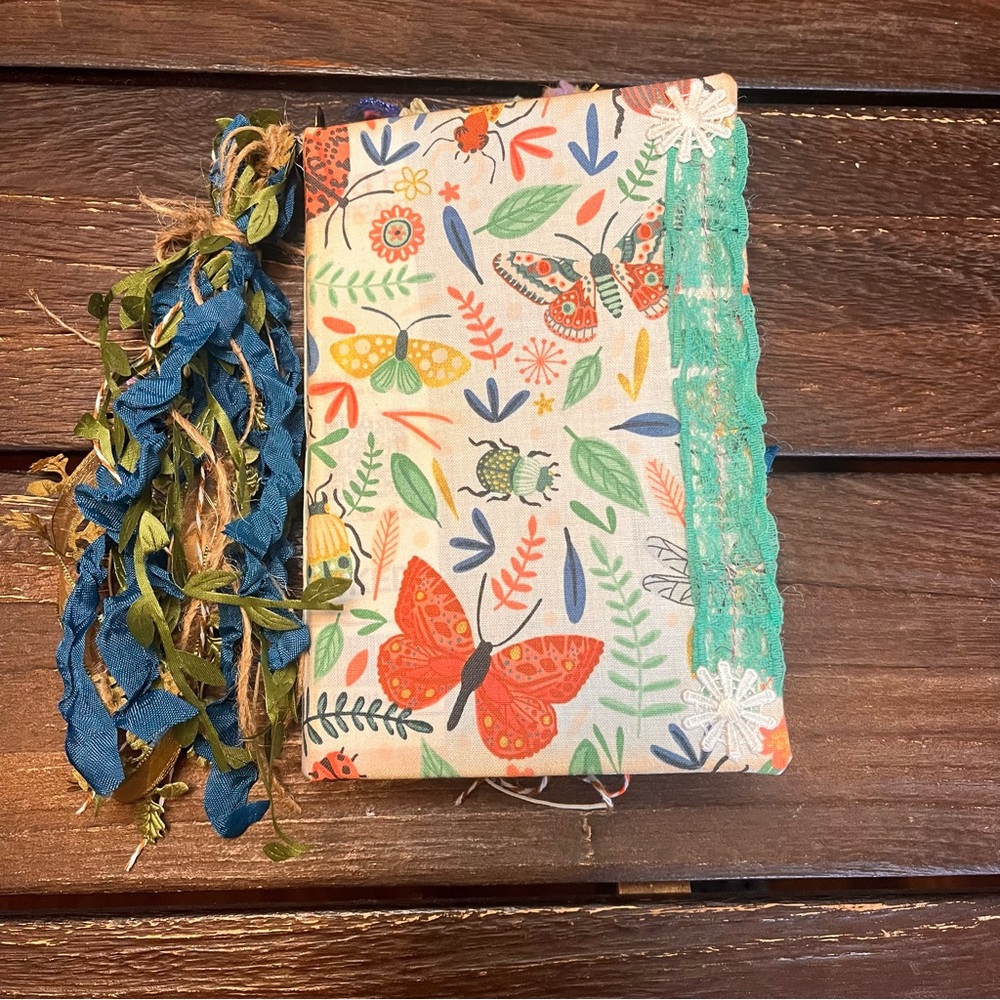 Junk Journal Butterfly Bugs Insect Theme Hardcover Grungy 3 Signature Decorated